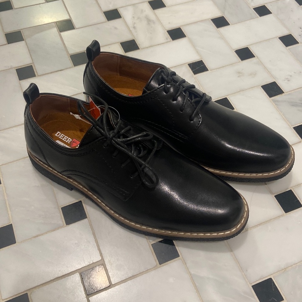 Deer stags boy dress shoe